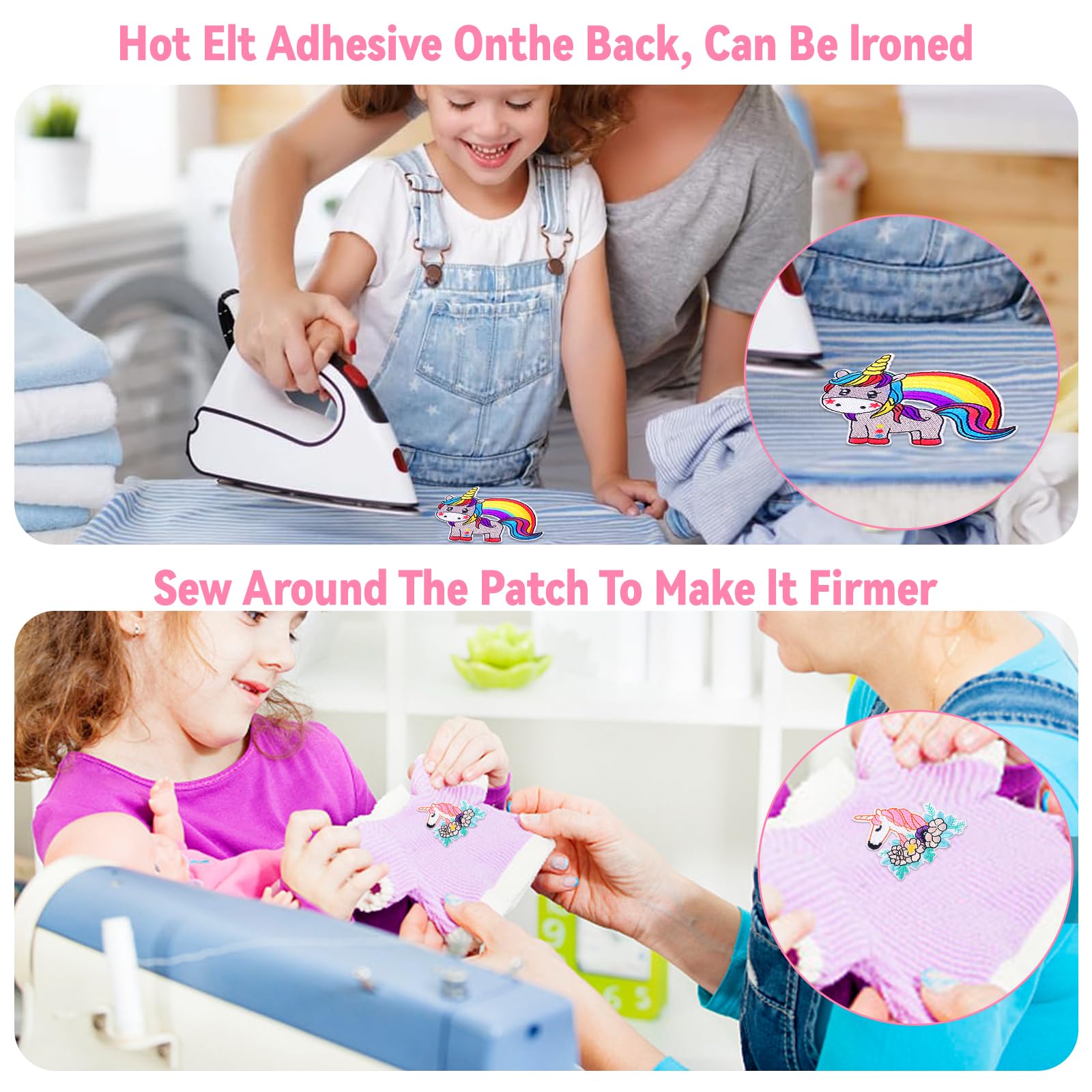 Patch Thermocollant Lot De 12 écussons Thermocollants Licornes - DIY Pour Vêtements/sacs Patch Thermocollant Enfant