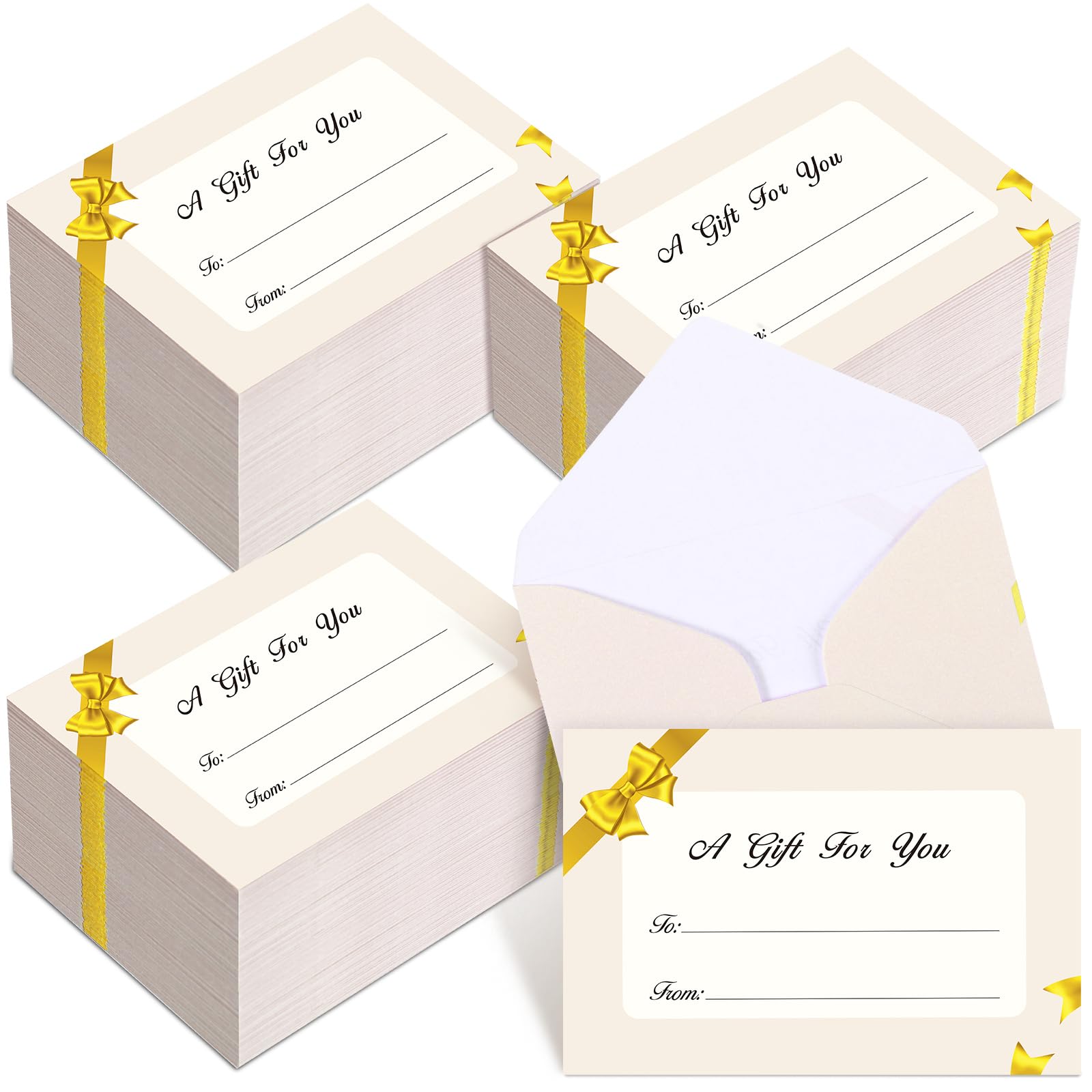 Gueevin 600 Pcs Mini Gift Card Envelopes Holiday Card Sleeves Gift Holder Small Envelopes Bulk for Note Mailing Office Wedding Birthday Party, 3.69 x