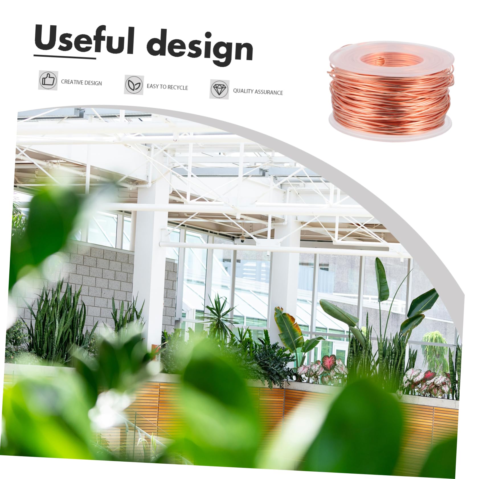 Amosfun 40m Fil De Cuivre Bobine De Fil Métallique Pour Bricolage Électroculture Jardinage Et Travaux Manuels