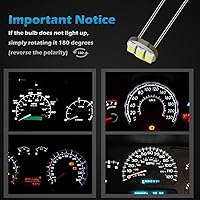 Vista 6 de Partsam 20pcs 0.185 in-12v coche blanco mini bombillas lámparas indicador racimo velocímetro iluminación de fondo