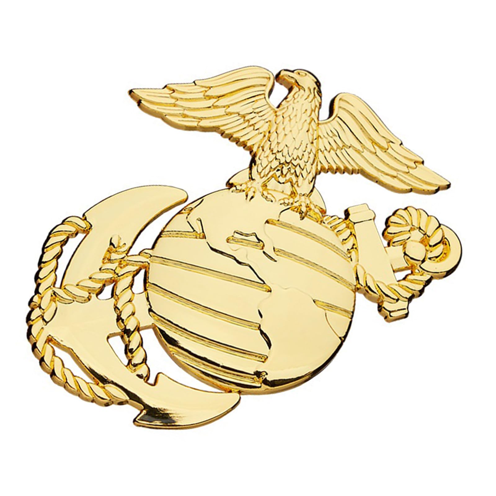 3D Patriotic Car Sticker for US Marine Corps 250th Anniversary with America Flag Design Bronze Symbol