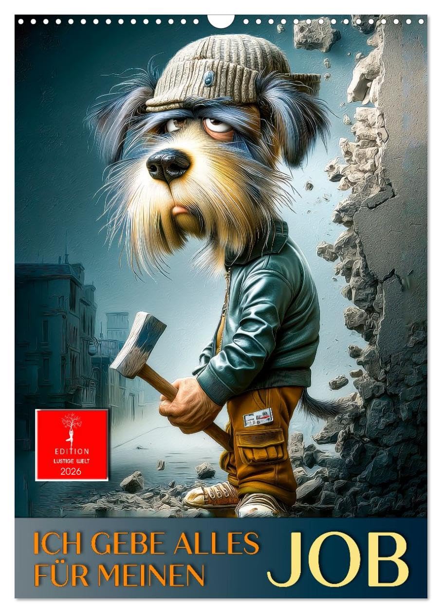 I give everything for my job UK-Version (Wall Calendar 2026 DIN A3 Portrait), CALVENDO 12 Month Wall Calendar โ image 1