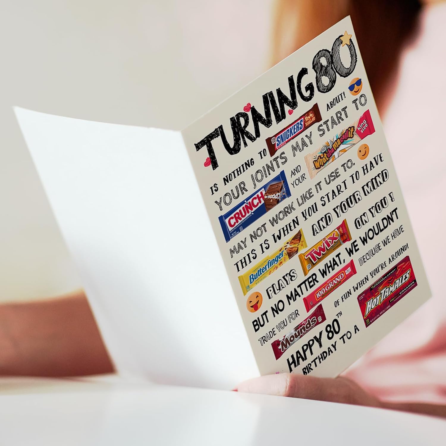 Funny 80th Birthday Card for Women Men, Happy 80th Birthday Gifts for Him Her, Unique 80 Year Old Bday Decorations Ideas for Parents Grandparents - Image 5