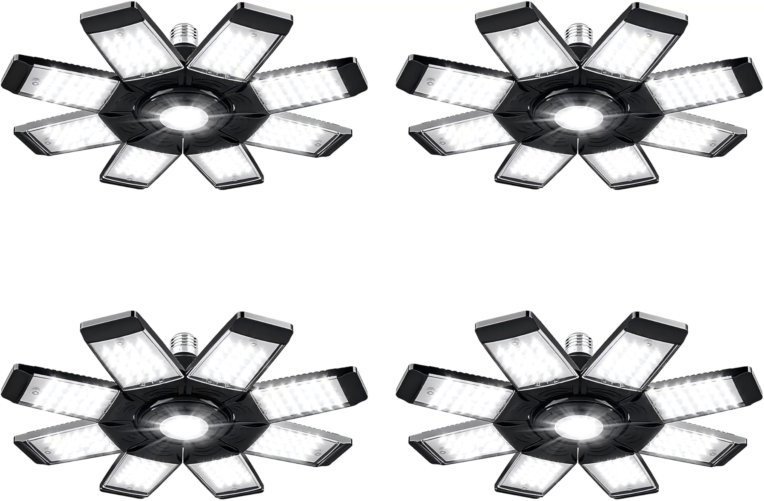 20000 lumen 6500 K luce diurna 200 W Otto fogli lampade da soffitto LED per garage, confezione da 4