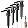 ミニシロップポンプ 375ml 13オンス ボトル用 – コーヒーシロップディスペンサーポンプ、Torani & スキニーシロップボトル、スペアチューブ、コーヒーバー、飲料ステーション、フードサービス用4パックポンプ