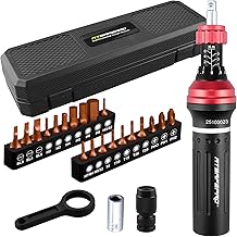 ATsafepro Torque Screwdriver Set 1-6Nm 1/4" Torque Screwdriver Set with 22 Precision Bits Hex Torx Phillips Slotted Bits for Electronics Bicycle DIY