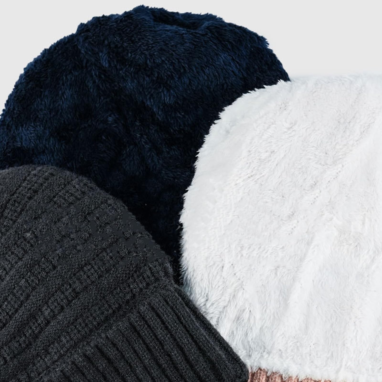 Set di guanti invernali per adulti e bambini, in fibra acrilica, antivento, protezione dal freddo, copricapo, sciarpa per il collo, per esterni, set invernale in acrilico morbido