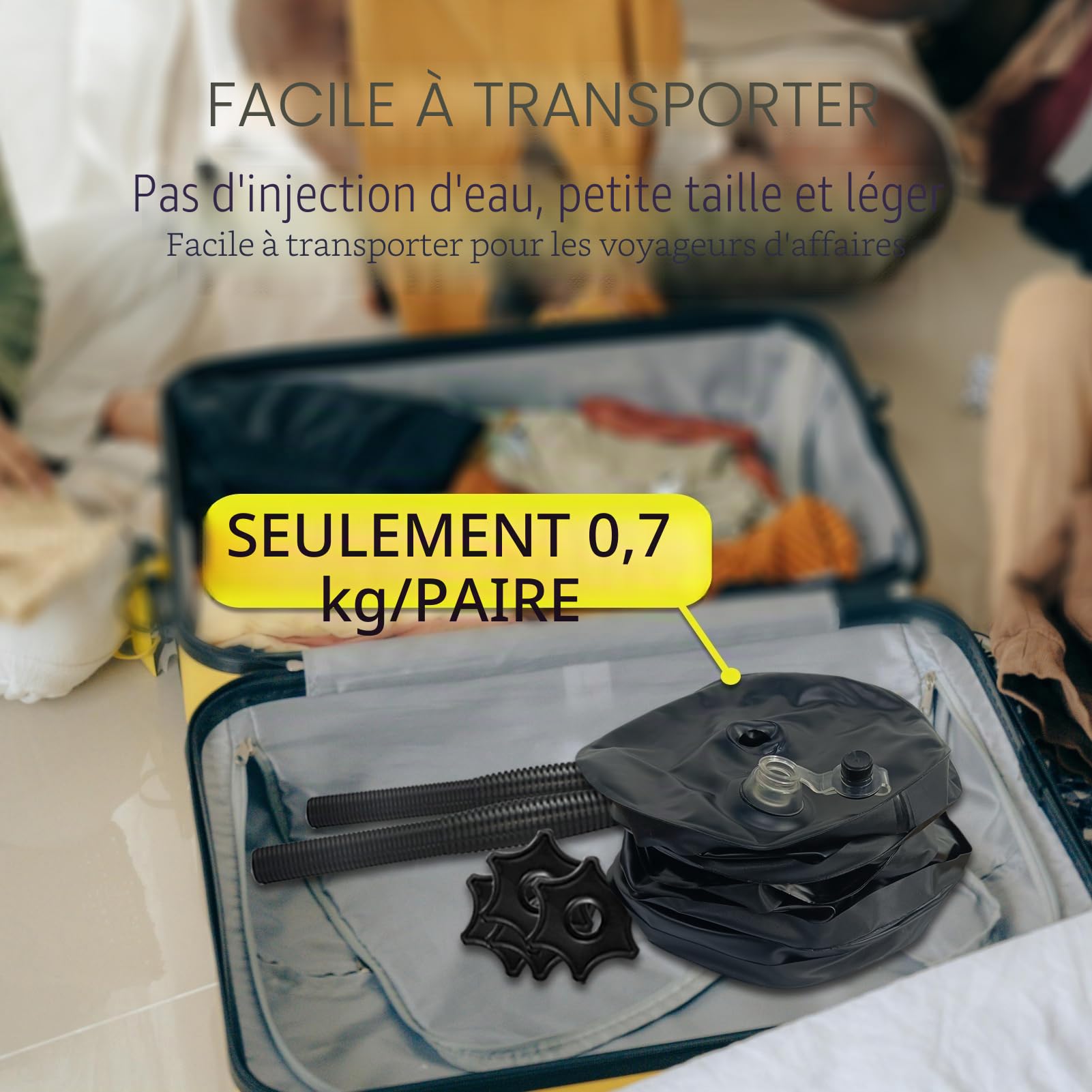 Haltères jusqu'à 6 à 25 kg, 2 en 1 Réglables Haltères eau, Haltères de Voyage, Remplissables, Portable Haltère débutant, pour la maison, la salle de sport, le voyage