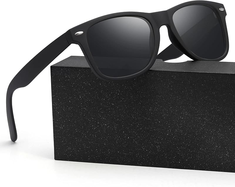 Glapeame Polarisiert-Sonnenbrille-Herren-Damen-Sonnenbrillen-Sunglasses-Men-Woman-Sonnenbrille Schwarz-UV400-Unisex-Retro-Vintage-Klassische-Polarisierte-Brille-Sportbrille-für Fahren-Camping