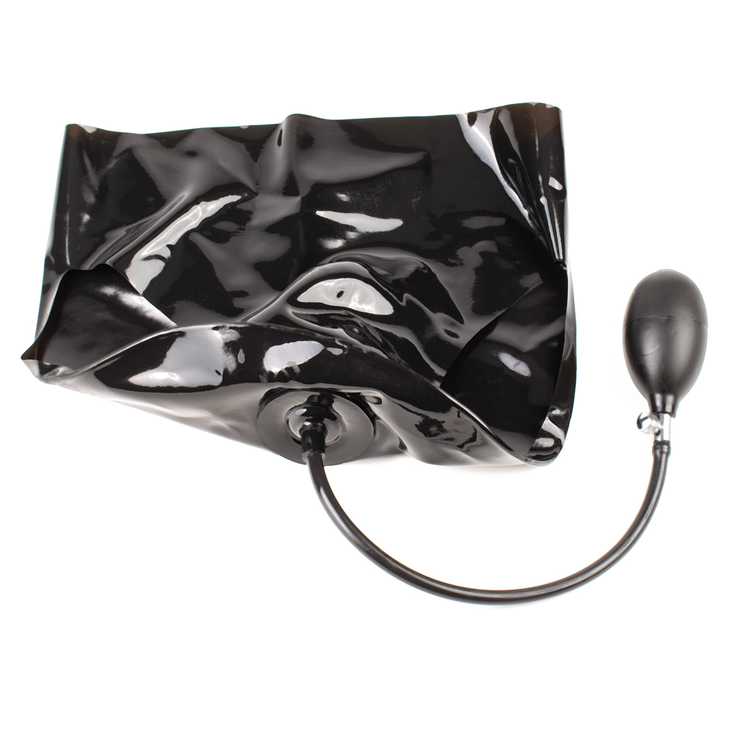 Slip en latex - Pantalons courts et sexy avec plug anal gonflable - Dessous en caoutchouc pour hommes noir 0.4mm S