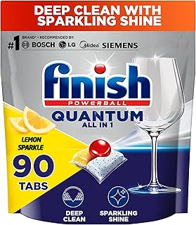 Powerball Quantum Dishwasher Detergent, Lemon Sparkle Scent, 90 Tabs