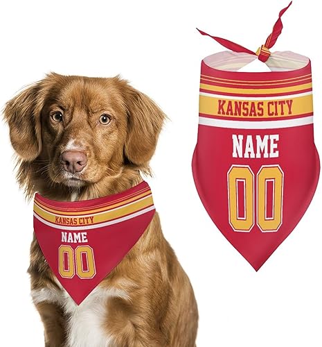Miniatura 28 de San Francisco - Bandana personalizada para perro, diseño personalizado, nombre, número, bufanda, regalos de fútbol para perros y gatos