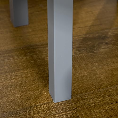 Miniatura 16 de HOMCOM Mesa auxiliar de 2 niveles con cajón, mesa auxiliar estrecha con estante inferior, para sala de estar, juego de 1, color rojo Rojo -,Negro