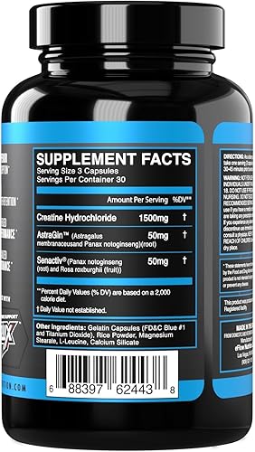 Miniatura 5 de eFlow - Cápsulas de creatina, píldoras de creatina HCL - Suplemento de creatina para hombres y mujeres, constructor muscular, resistencia, fuerza,