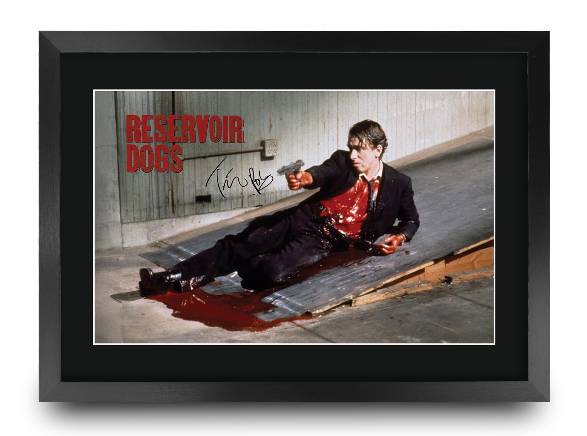 HWC Trading Reservoir Dogs Scene 2 Tim Roth Gifts Printed Signed Autograph Picture for Movie Memorabilia Fans - A3 Framed