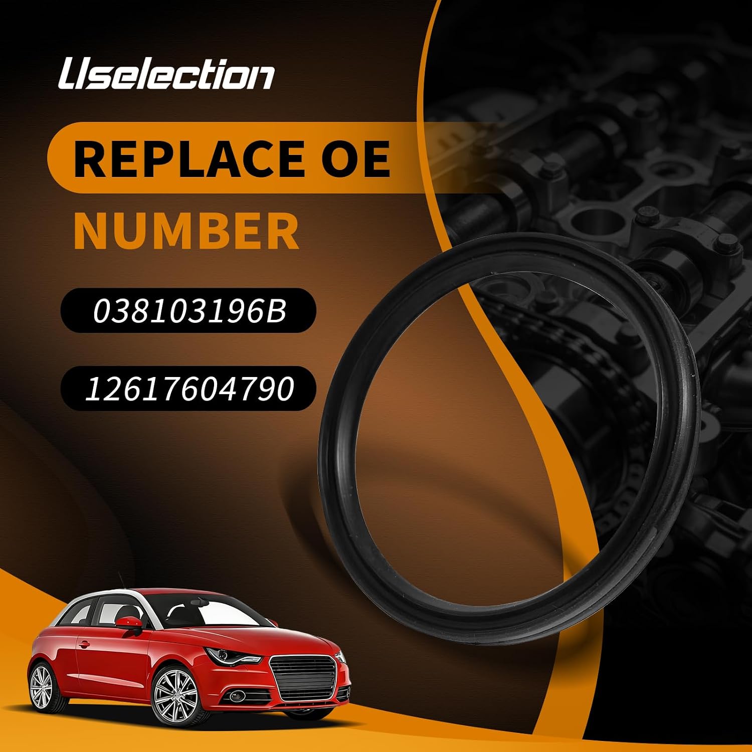 12617604790 038103196B 2PCS Oil Level Sensor Gasket Compatible with Mnin BMW Audi Benz Volkswagen Porsche Oil Pan Sensor O-Ring OEM Part 0019977241