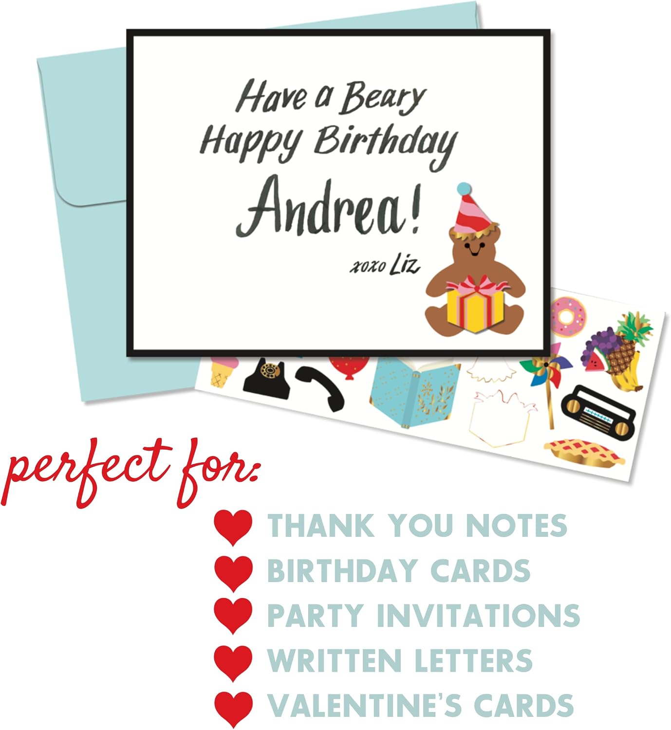 Mrs. Grossman's Beary Bundle with Premium Stickers and Design Your Own Notecards Set image 4