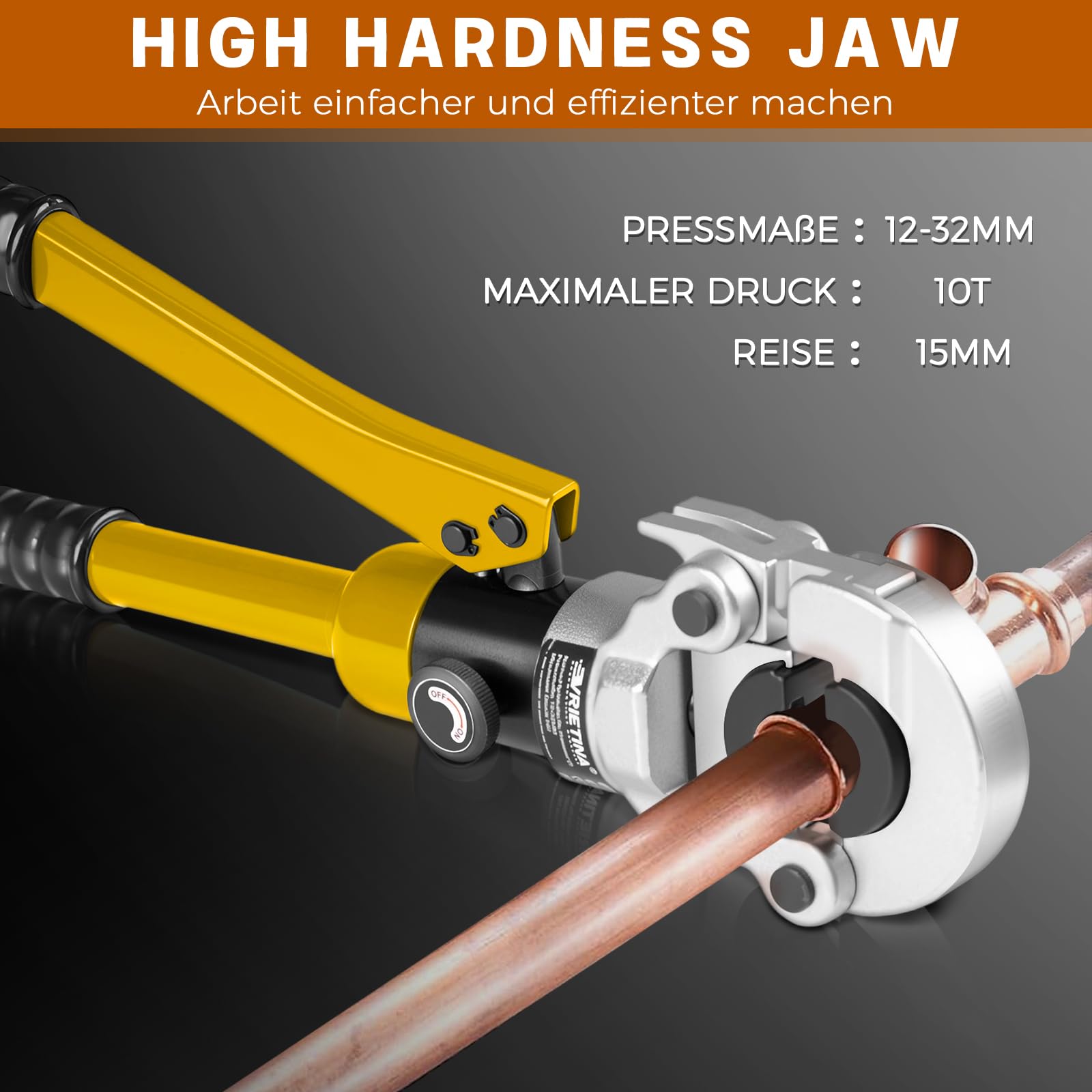 Preßzange Rohrpresszange 12-28mm V-Kontur 16-32mm TH-Kontur Presszange Crimpzangen Set Für Kupferrohr Verbundrohr ALU PEX