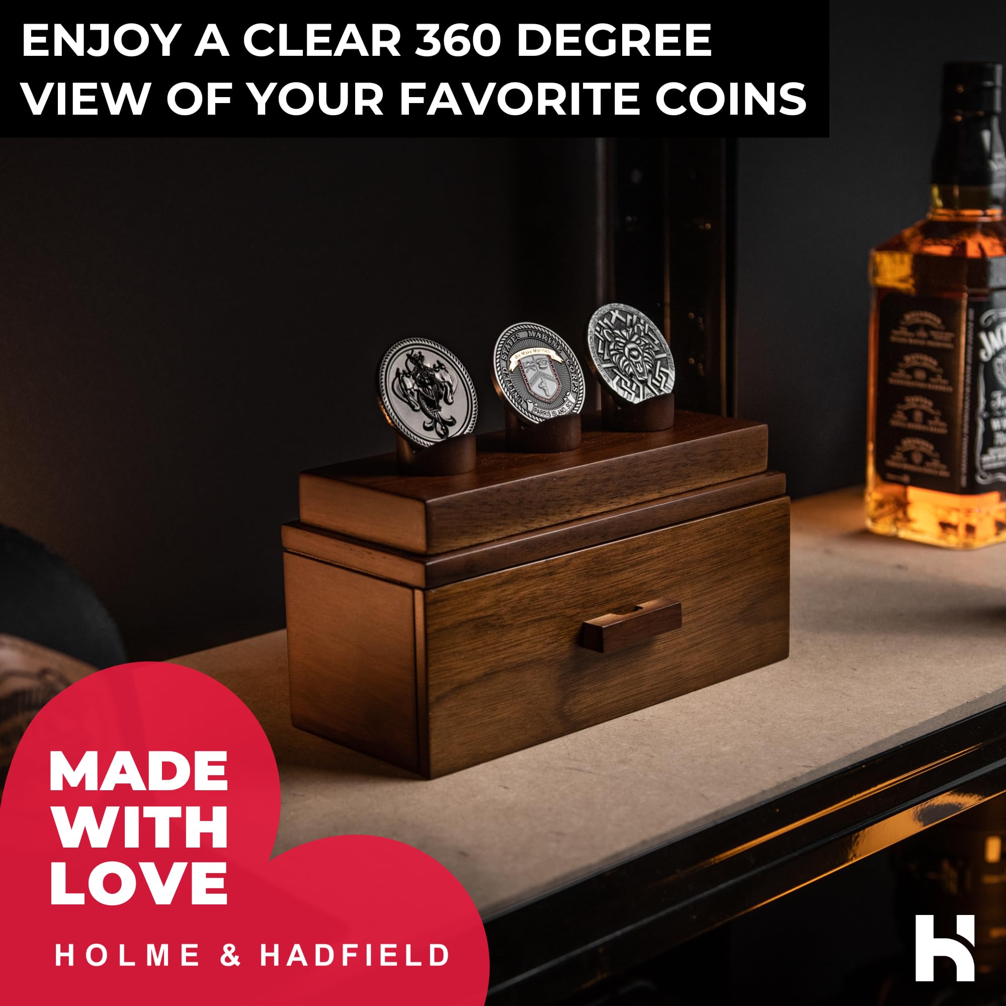 Snapklik.com : Premium Challenge Coin Display Case For Up To 20 Coins ...