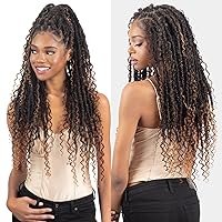 Vista 1 de FreeTress - Trenzas de ganchillo 2X Rebel Distressed Loc de 22 pulgadas (27)