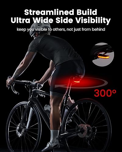 Miniatura 2 de RAVEMEN CL01 - Luz trasera para bicicleta, luz trasera de 300 gran angular para montar en la noche, accesorios de seguridad para luces traseras de