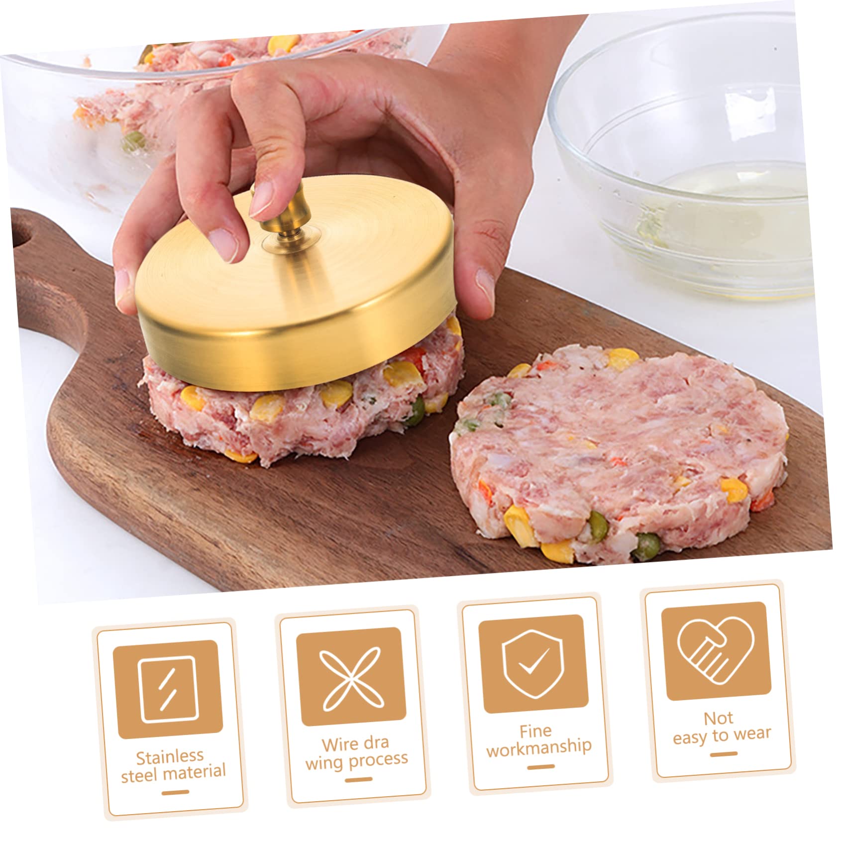 Happyyami 2stücke Burger Presse Einstellbare Hamburgerpresse Für Geformte Patties Platzsparend Für Grillpartys Und Familienfeiern