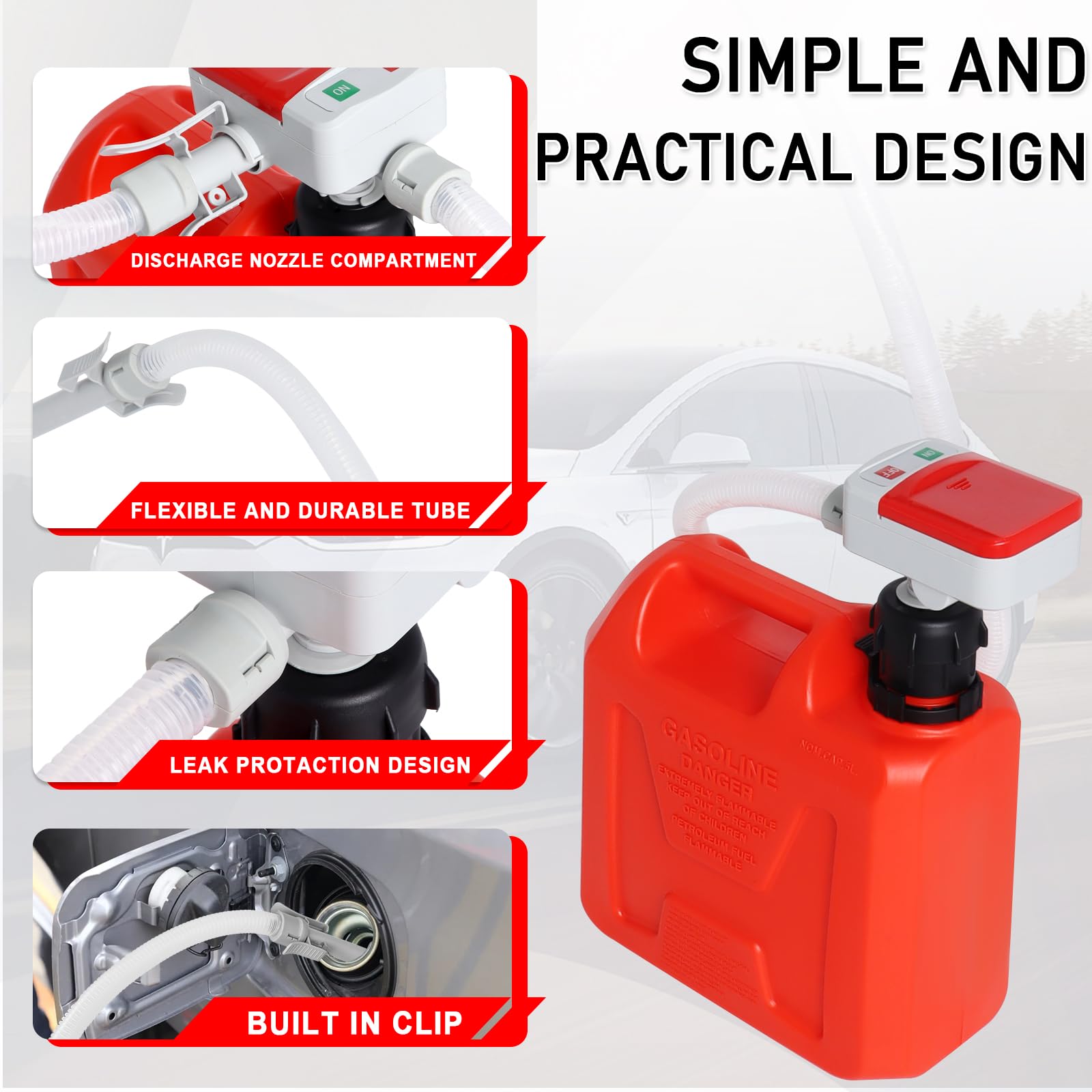 Pompe Transfert Carburant Pompe à Carburant Électrique 2.4GPM