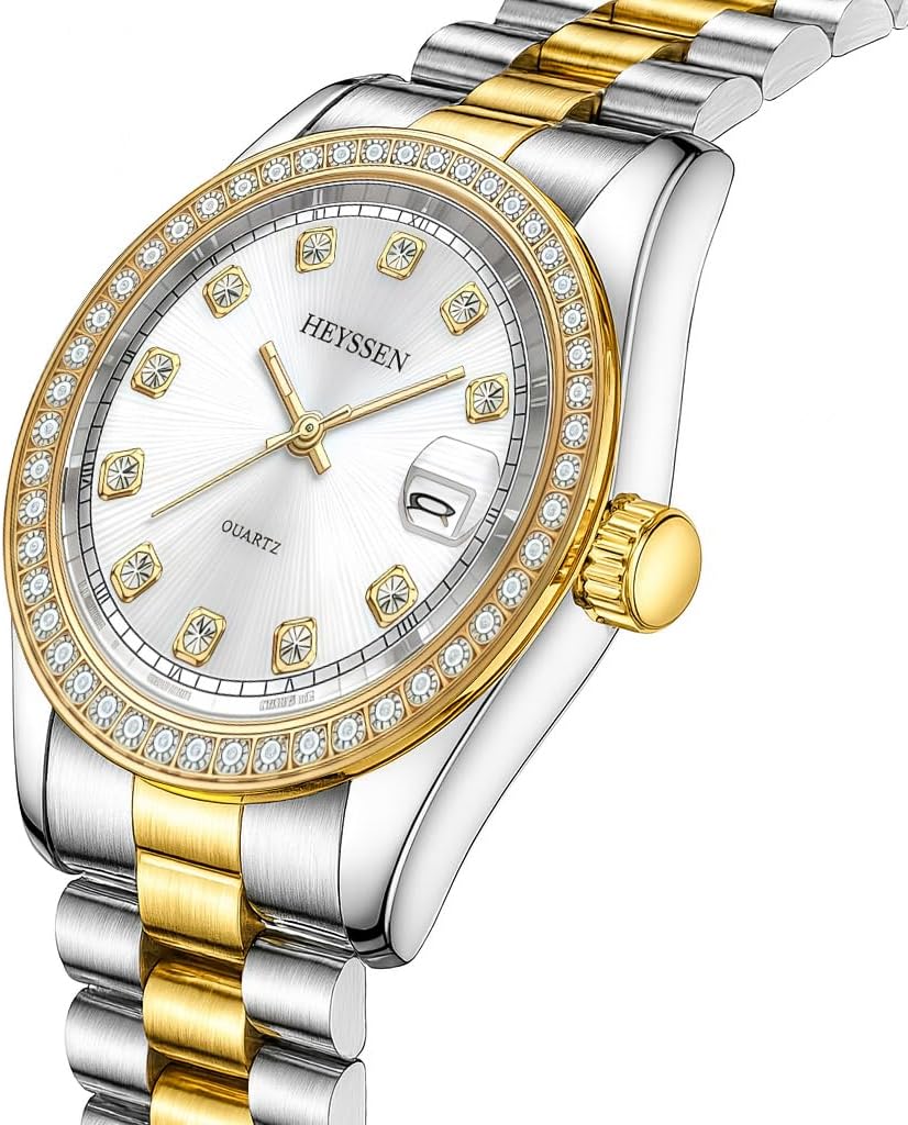 Trendy Watches for Women Fashion with Analog Luminous Diamond Quartz Dial Ladies Watch with Date and Waterproof Stainless Steel Dress Business & Birthday Gifts for Women - Image 9