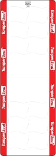 DayMark IT118676 Tamper-Evident Thermal Labels 2.2x6" Roll of 350 Red/White - Food Delivery Security Seals
