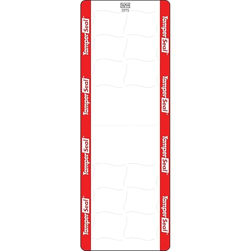 DayMark Safety Systems IT118676 Etiqueta térmica directa a prueba de manipulaciones, 2.2 x 6 pulgadas (rollo de 350), rojoblanco