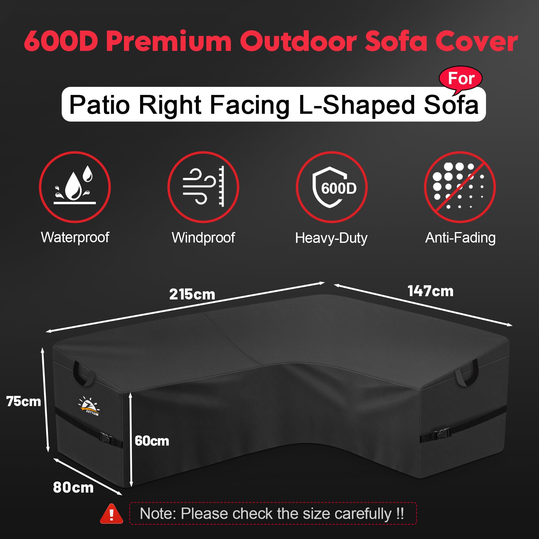 Zettum L-Shaped Garden Furniture Covers Waterproof - Image 2