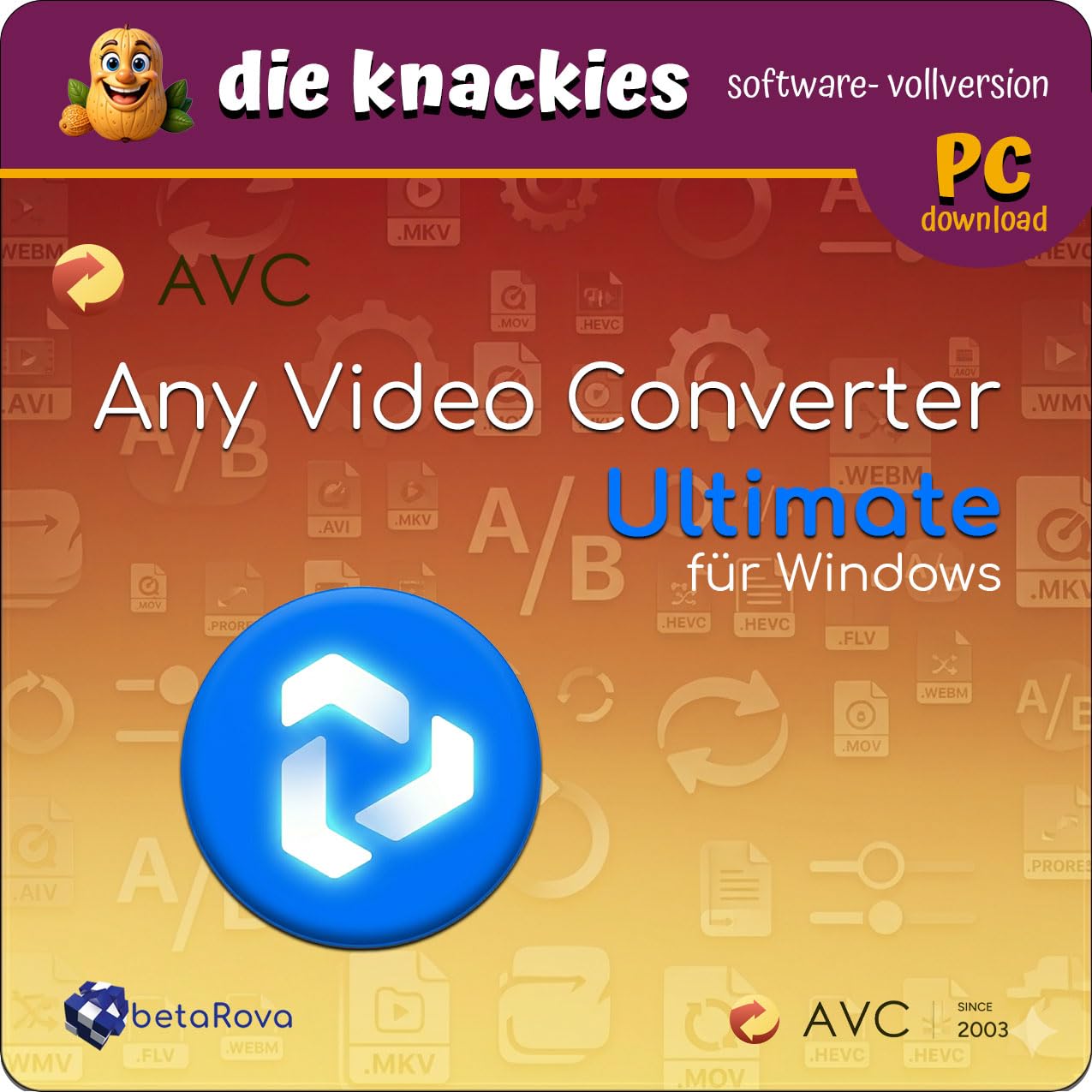 die knackies - Any Video Converter Ultimate für PC | All-in-One Video Converter, DVD Ripper & Screen Recorder | KI-Videoverbesserung bis 4K, 30x Schnelle Konvertierung, AI Rough Cut