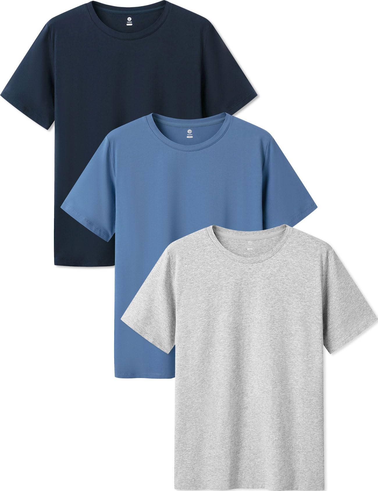 LAPASA Herren T-Shirts Baumwolle 3er Pack, Business Kurzarm Unterhemd Rundhalsausschnitt M05, V-Ausschnitt M06