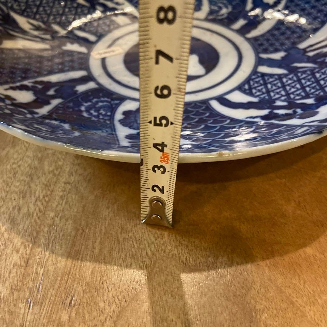 小皿 5枚 松 梅 変わり縁 輪花 印判 染付 明治 大正 小皿 5枚 松 梅 変わり縁 輪花 印判 染付 明治 大正 小皿 5