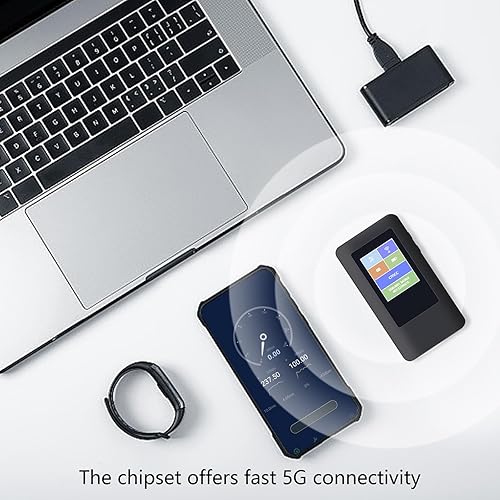 Miniatura 2 de Portable 5Ghz WiFi Router, Online Color Touches Screen Display WiFi Router ABS Housing Stable Multiple Devices Internet Sharing