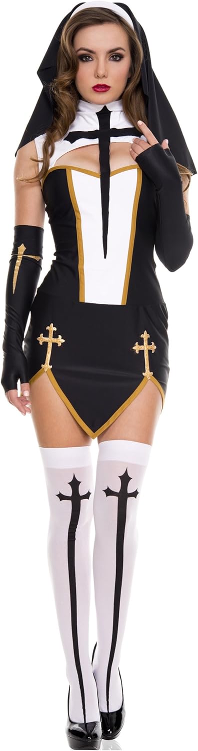 Music Legs womens Bad Habit Nun