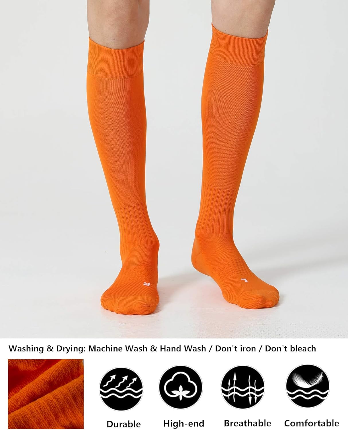 CS CELERSPORT 2/3 Pack Soccer Softball Baseball Socks for Youth Kids Adult Multi-Sport Compression Socks - Image 2