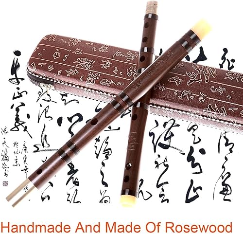 Miniatura 10 de Dizi de flauta profesional instrumento chino NICOSHINE - Llave D de palisandro envejecido