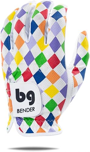 BG Bender - Mens Golf Glove, Durable Mesh Golf Gloves, Unique Golf Gloves