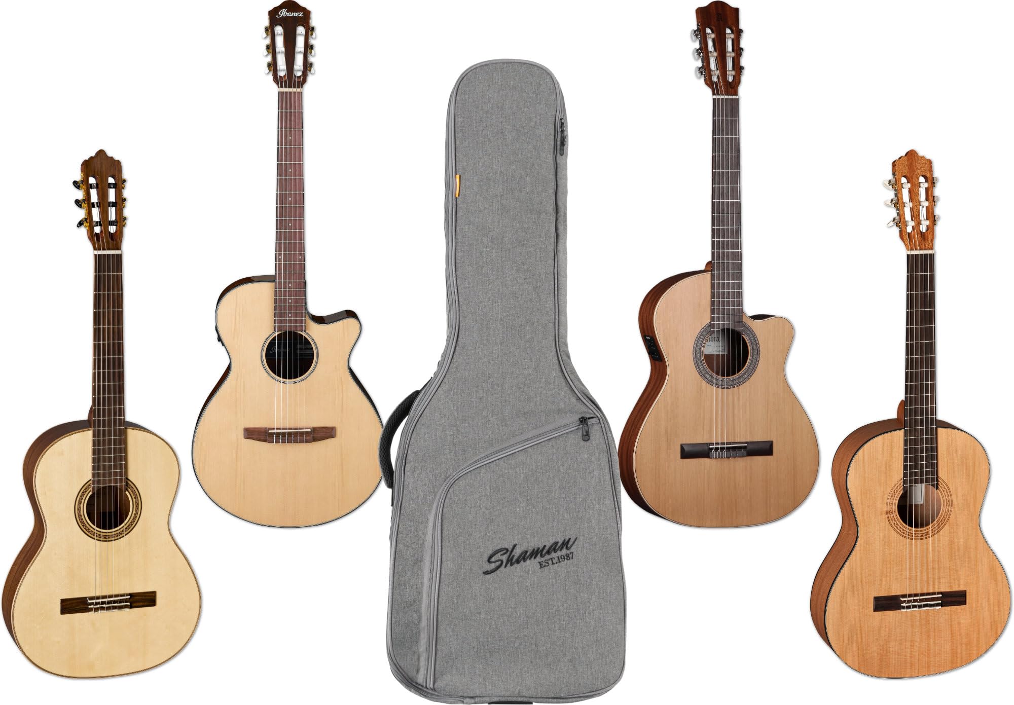 Shaman KGB-103 GY Premium-Line Funda para Guitarra clásica, Exterior Resistente al Agua y desgarros, Correas Mochila Acolchadas Ajustables, Bolsillo Frontal y asa Reforzada.