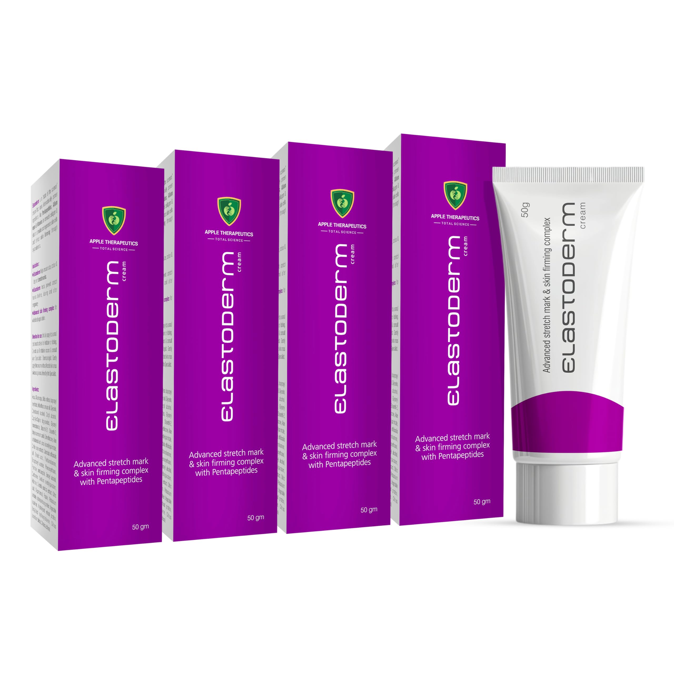 Elastoderm Stretch Marks Cream (50g x 4) to Reduce Stretch Marks | India's Leading Prescription Brand Safe for Pregnancy Stretch Marks & Scars for All Skin Types | Peptides & Vitamins | Pack of (4)-image-46