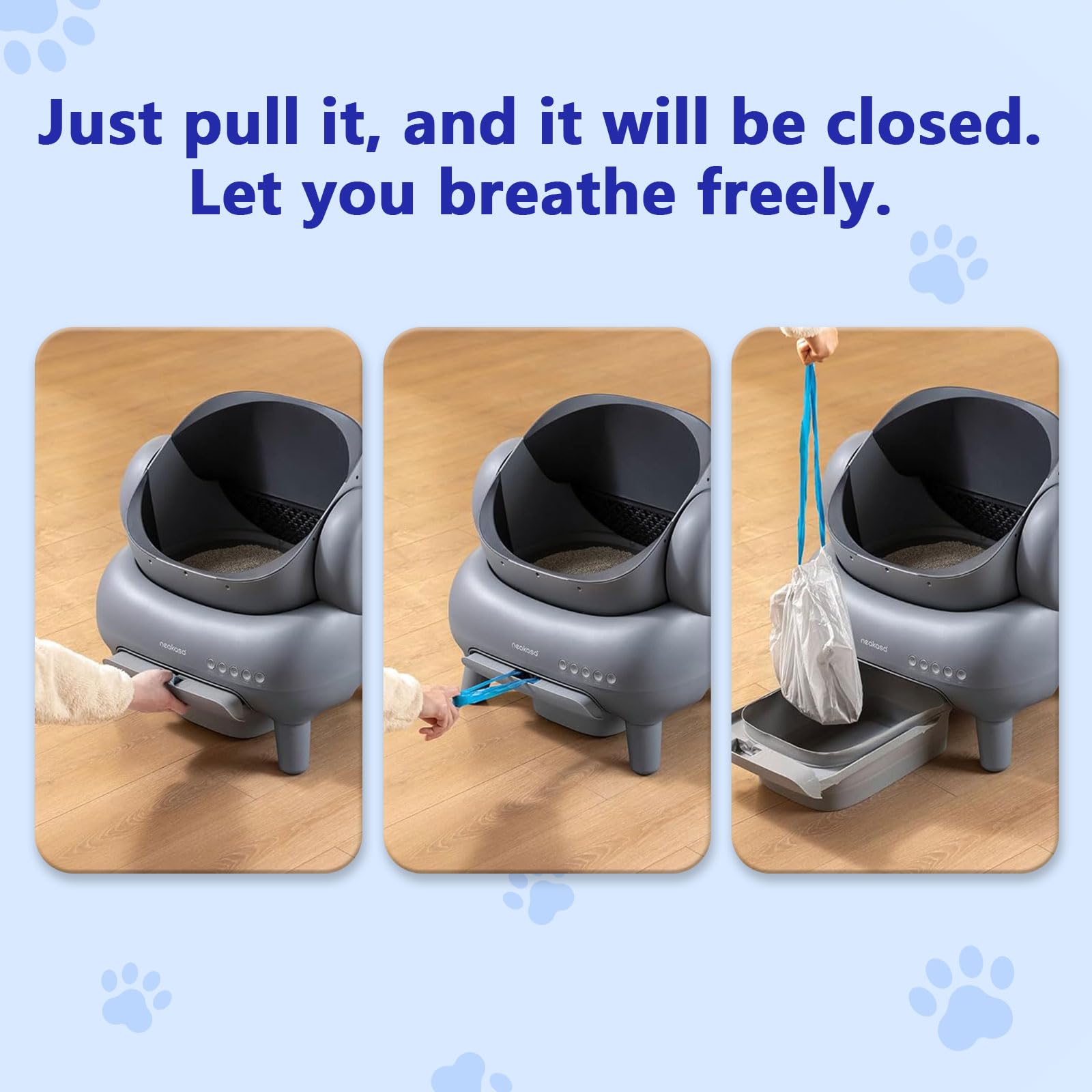120 sacchetti per lettiera per gatti Neakasa e PetPivot aperti autopulenti per lettiera per gatti, extra spessi e resistenti, senza profumo, 68,6 x 33 cm, contiene 10 kg