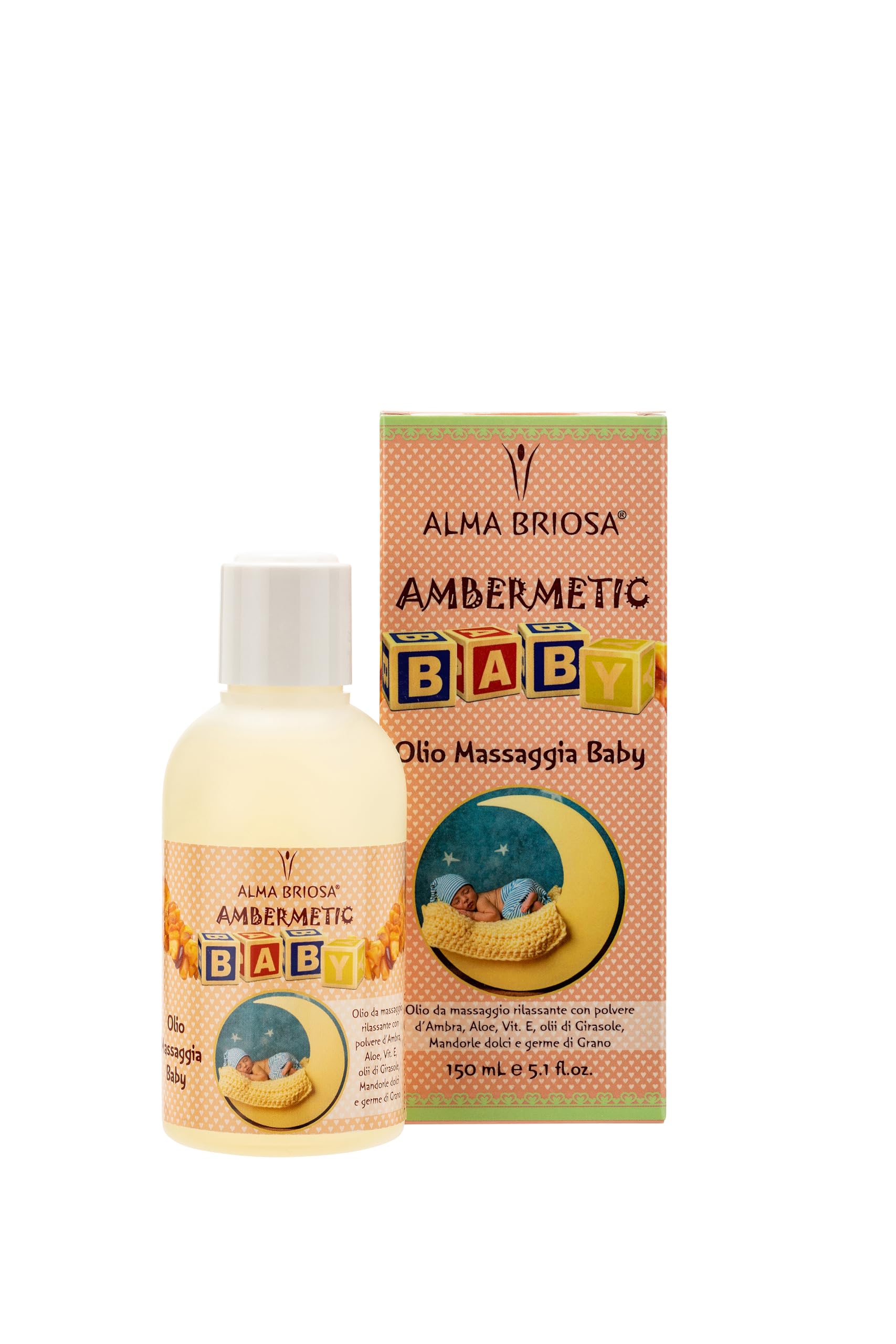 Alma Briosa Olio Massaggia Baby Ambermetic- 150 ml