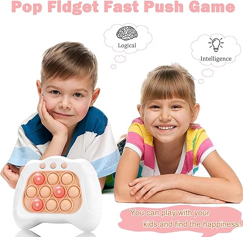 Miniatura 5 de Juego de burbujas de empuje rápido para niños y adultos juego de consola de empuje rápido para la ansiedad para reventar Juego de empuje rápido de