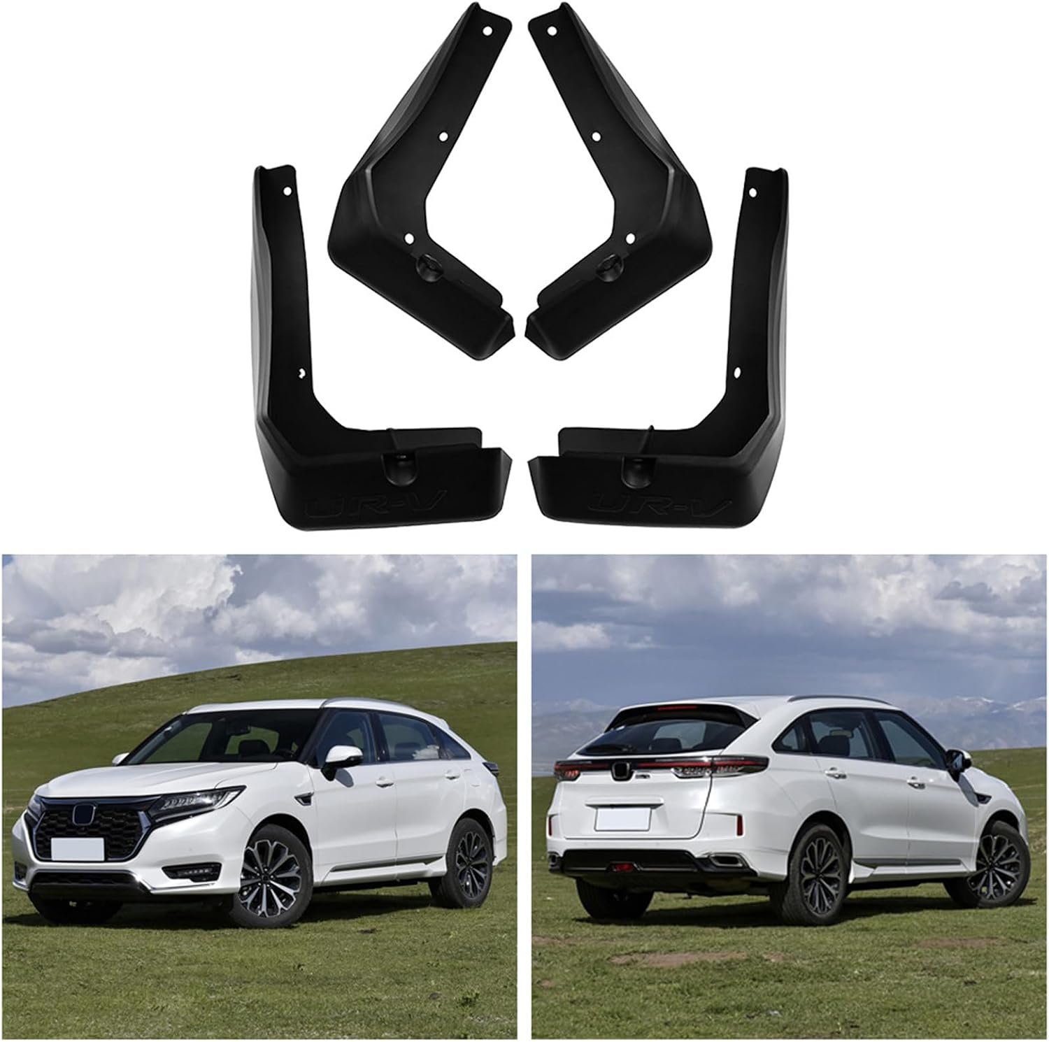 Car Mudguard Mud Flaps for URV 2017-2024 Molded Custom Front and Rear Mudflaps Splash Guards Flares Kit 4-PC Auto Accessories,Send 1 Car Wash Towel