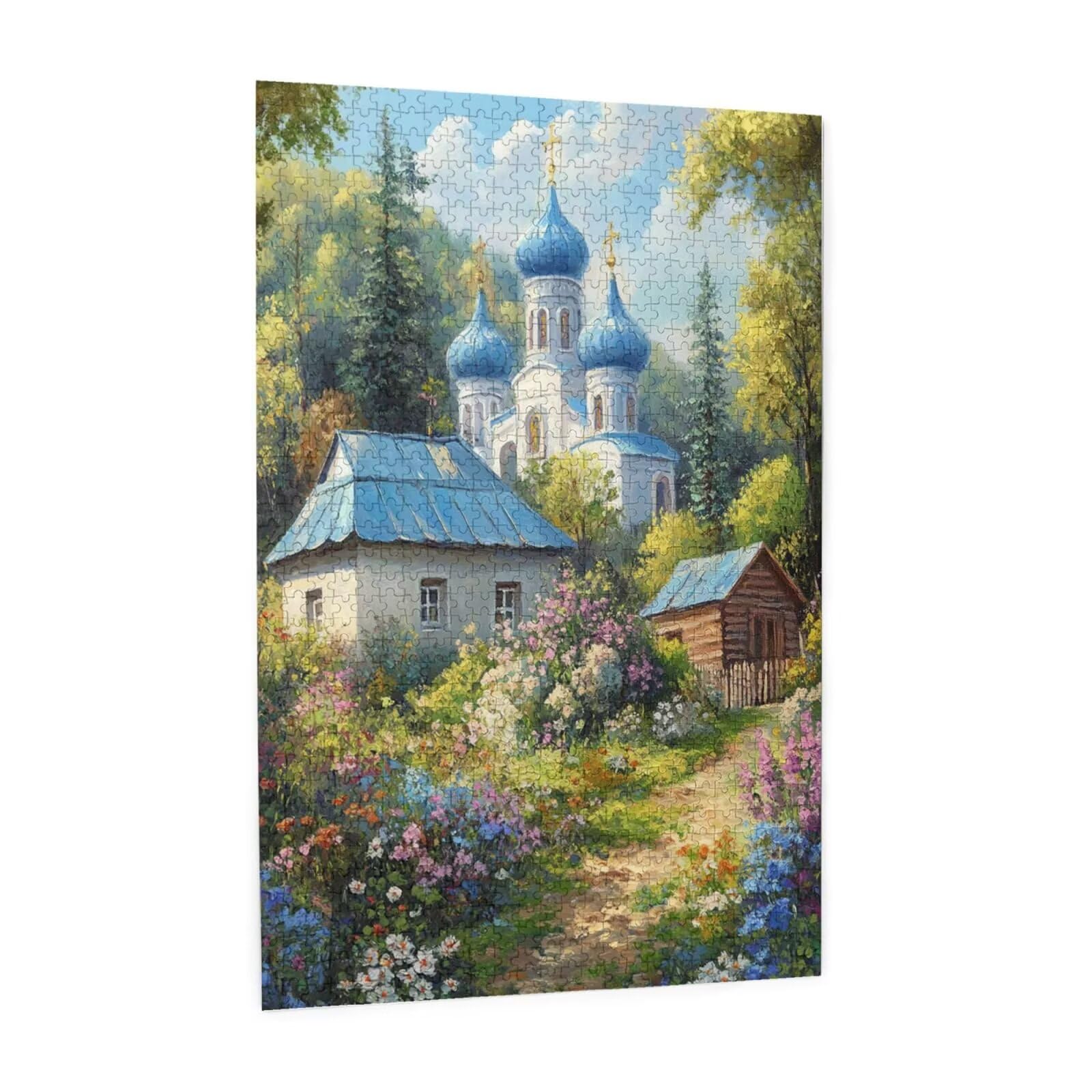 Puzzles Paisaje 1000 Adultos, Puzzle Flor con Cajas y Cartel, Juego Clásico de Puzzle Arte para Entretenimiento Adultos, Regalos de Decoración del Hogar para Pasatiempos Creativos de Mujeres 2T-1420