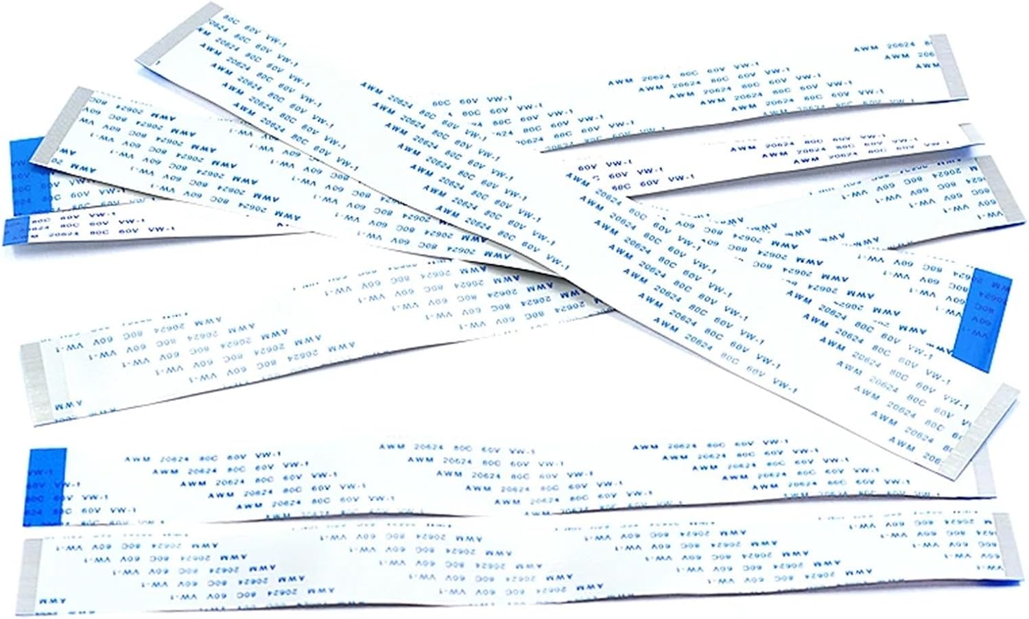 10PCS Flat Flexible Cable FFC FPC Cable AWM 20624 80C 60V VW-1 FFC-1.0MM Flat Connection Cable 6/10/12/16/20/30/40Pin(A-Same Side Contact,10PCS FFC-1.0MM_300MM_4P)