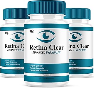 (3 Pack) Retina Clear Advanced Eye Health Supplement, Retina Clear Max Strength Overall Vision & Wellness Supplement, RetinaClear Advanced Vision Support and Eye Health Formula Pills (180 Capsules)