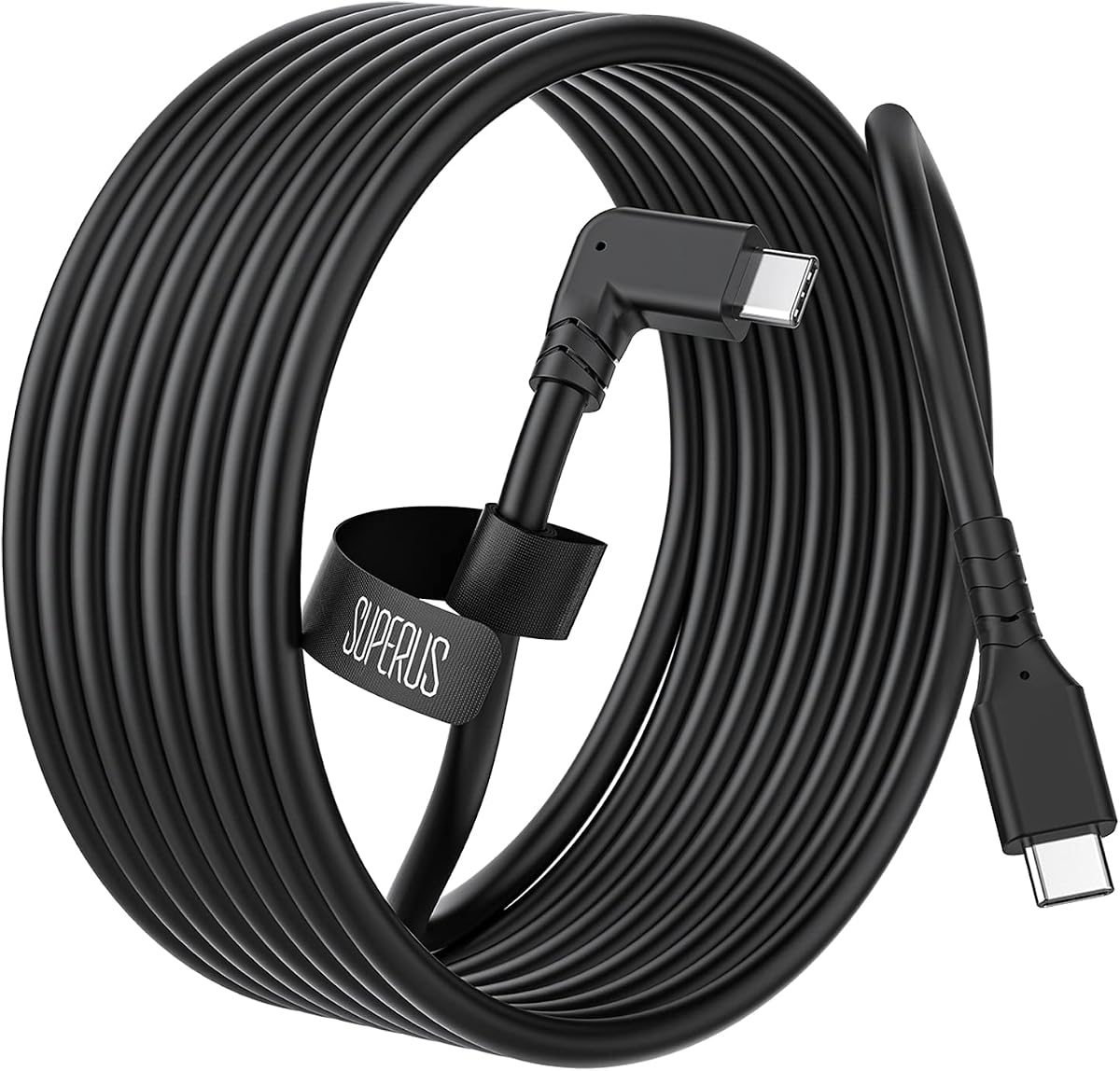Cable de enlace SUPERUS de 10 pies compatible con Oculus/Meta Quest 3/2/1 - Cable cargador USB C a USB C, transferencia de datos de alta velocidad y cable de carga, accesorios para auriculares VR Gaming PC/Steam VR