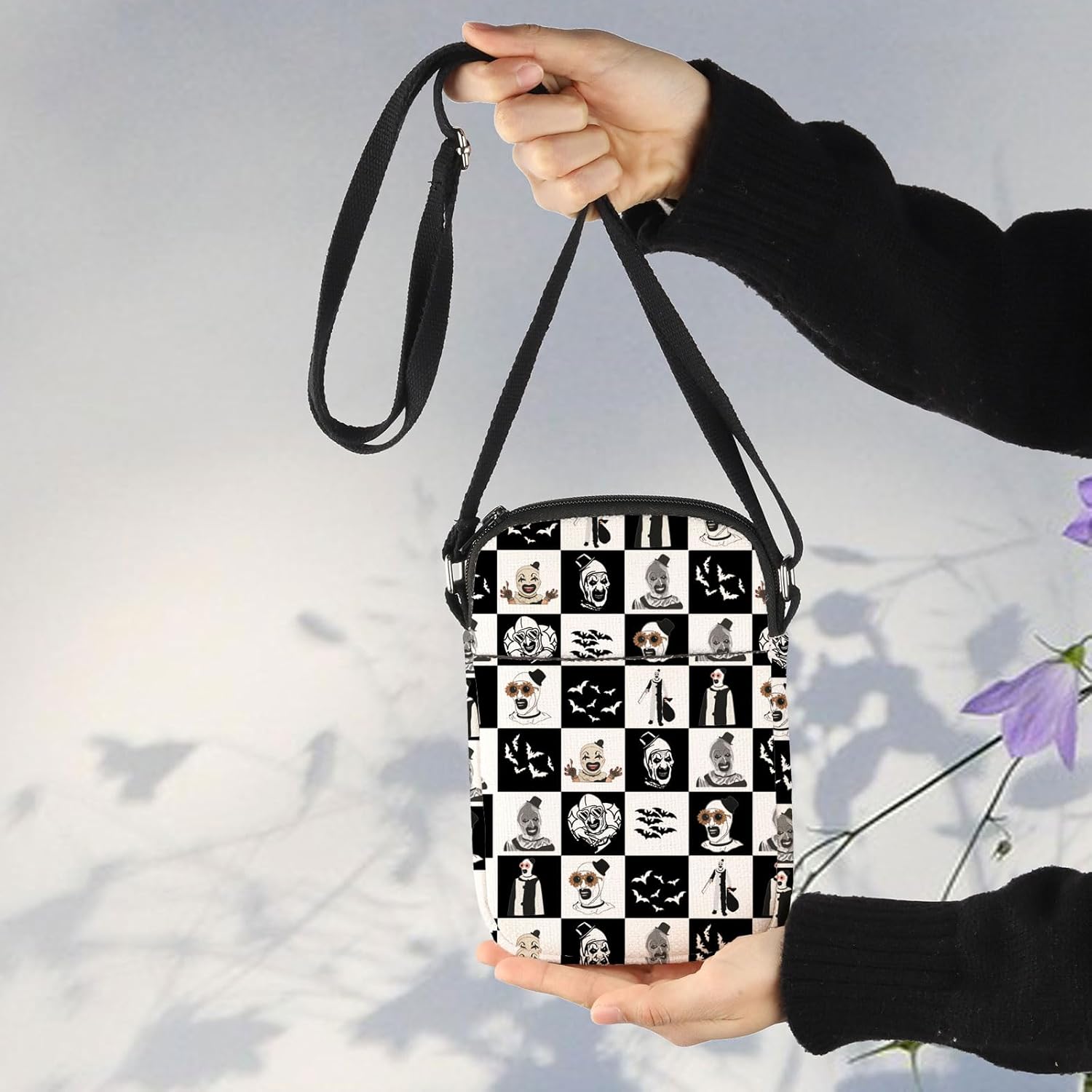 MNIGIU Horror Killer Gift Clown Fans Gift Horror Clown Crossbody Bag Scary Movie Messenger Bag Demon Merch - Image 2